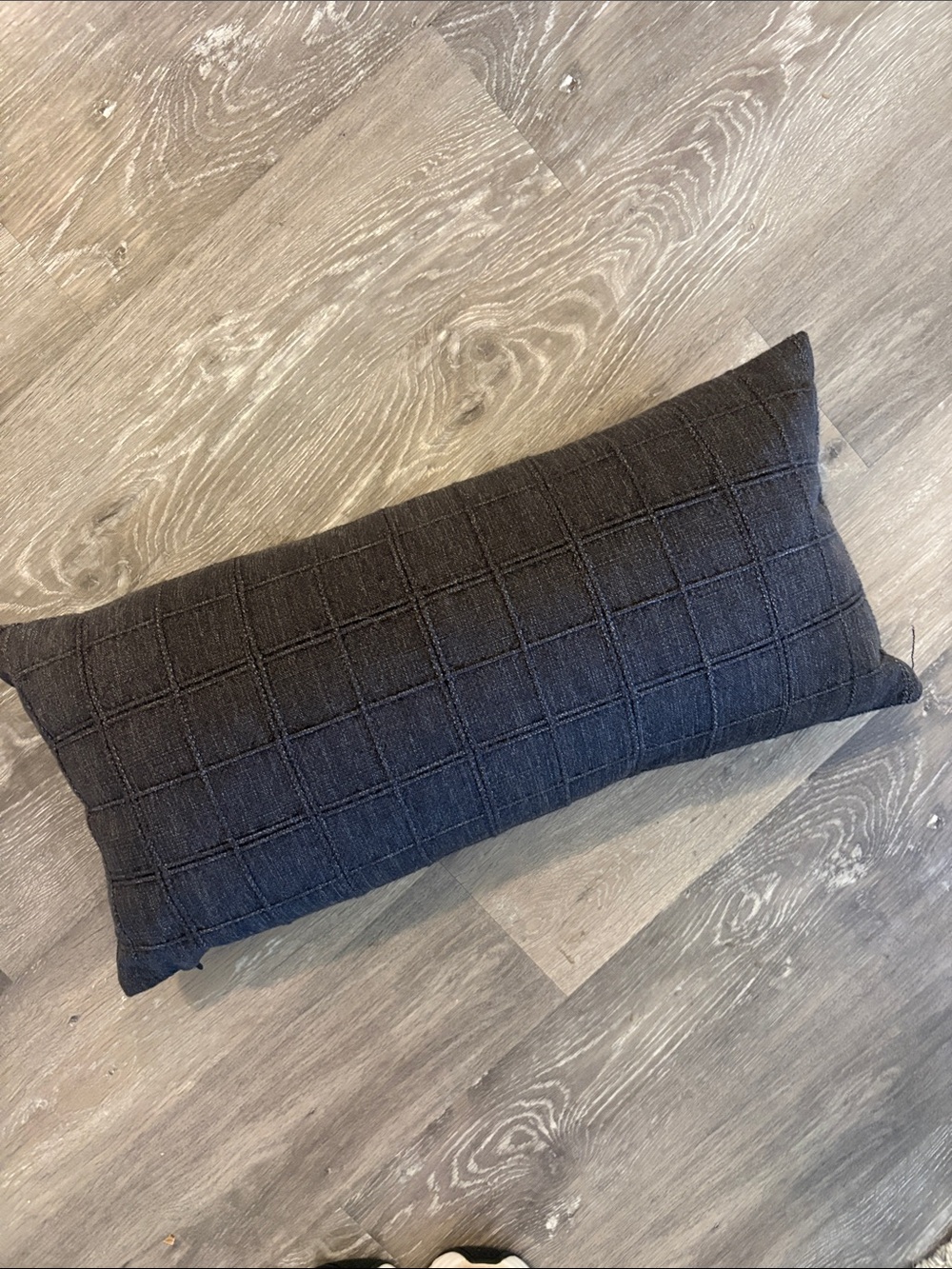 Target Grey Windowpane Pillow
